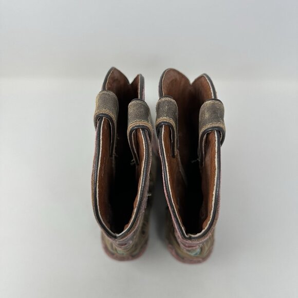 Dan Post Vintage Bluebird Snip Toe Leather Boots Size 10 Western Cowgirl - Picture 7 of 12